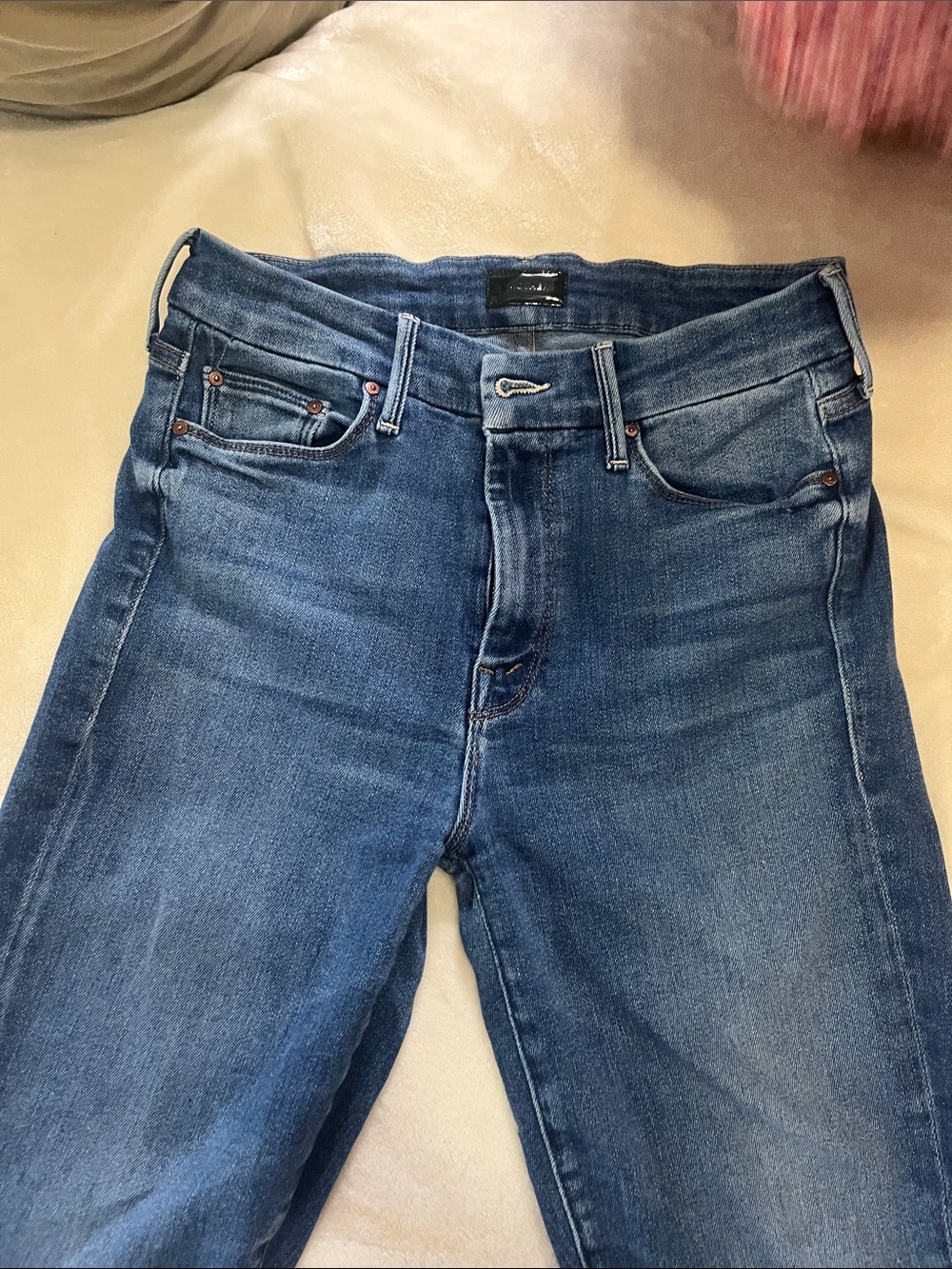 MOTHER Women's Dark Blue Skinny Jeans